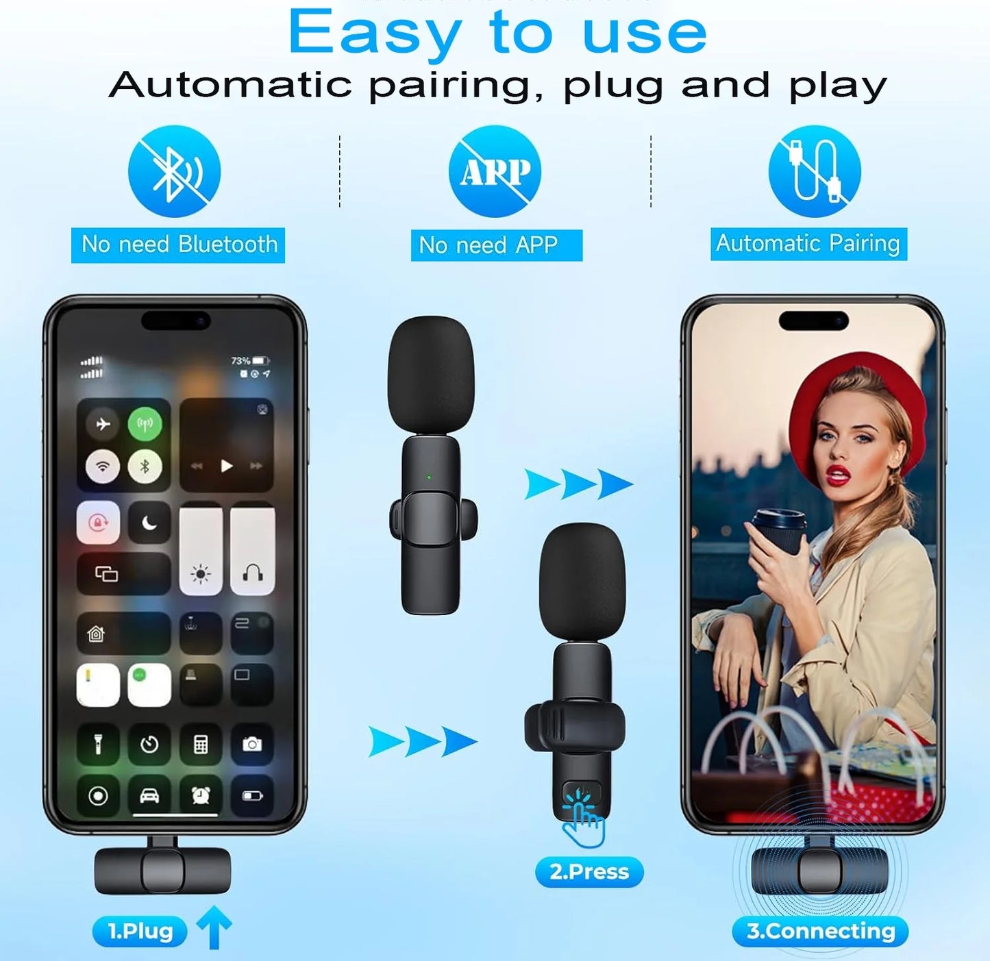 Wireless Lavalier Microphone for Phone